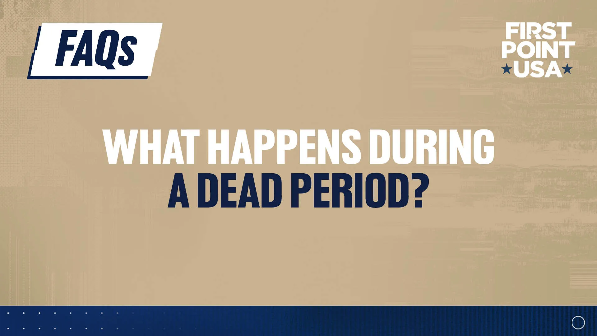 What happens during a dead period?