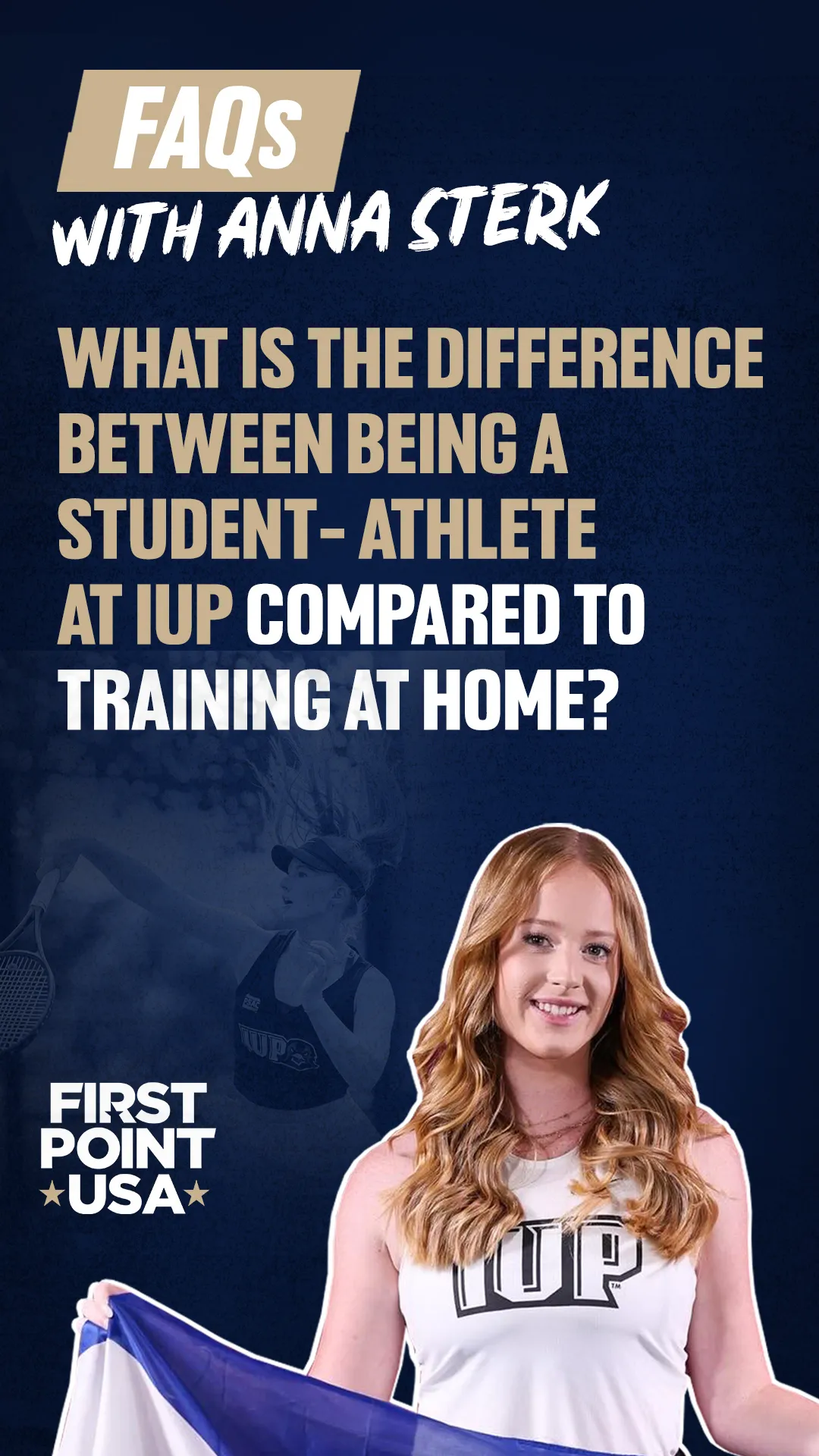 What is the difference between being a student-athlete at iup compared to training at home