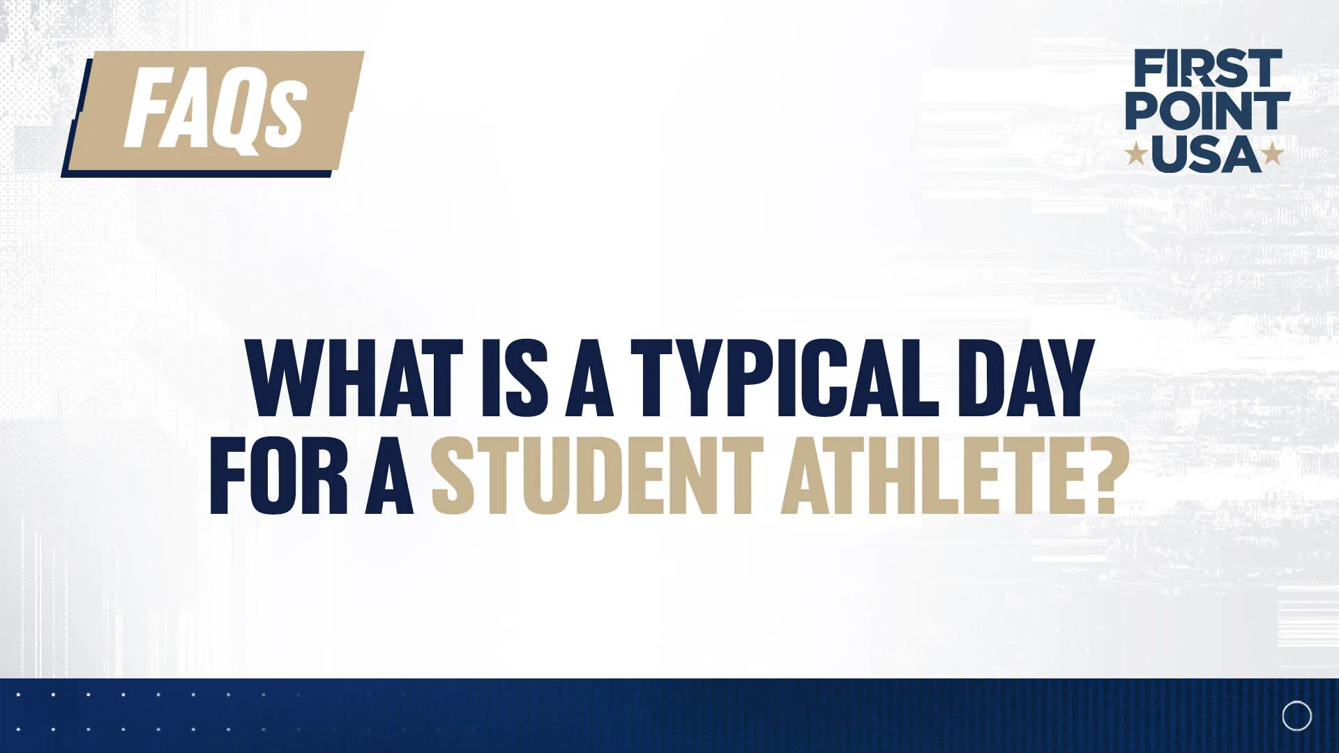 What is a typical day for a student athlete?