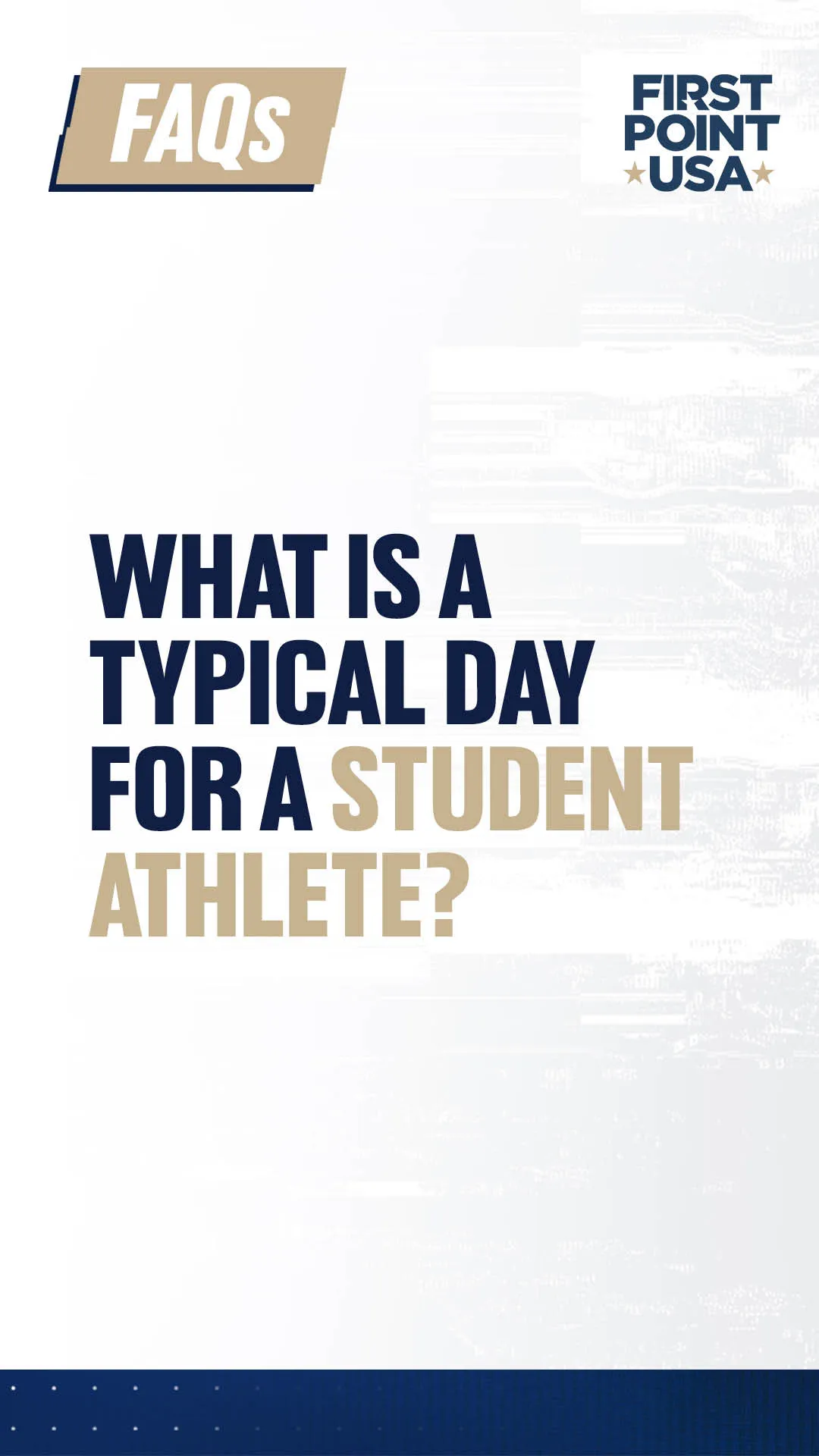 What is a typical day for a student athlete?