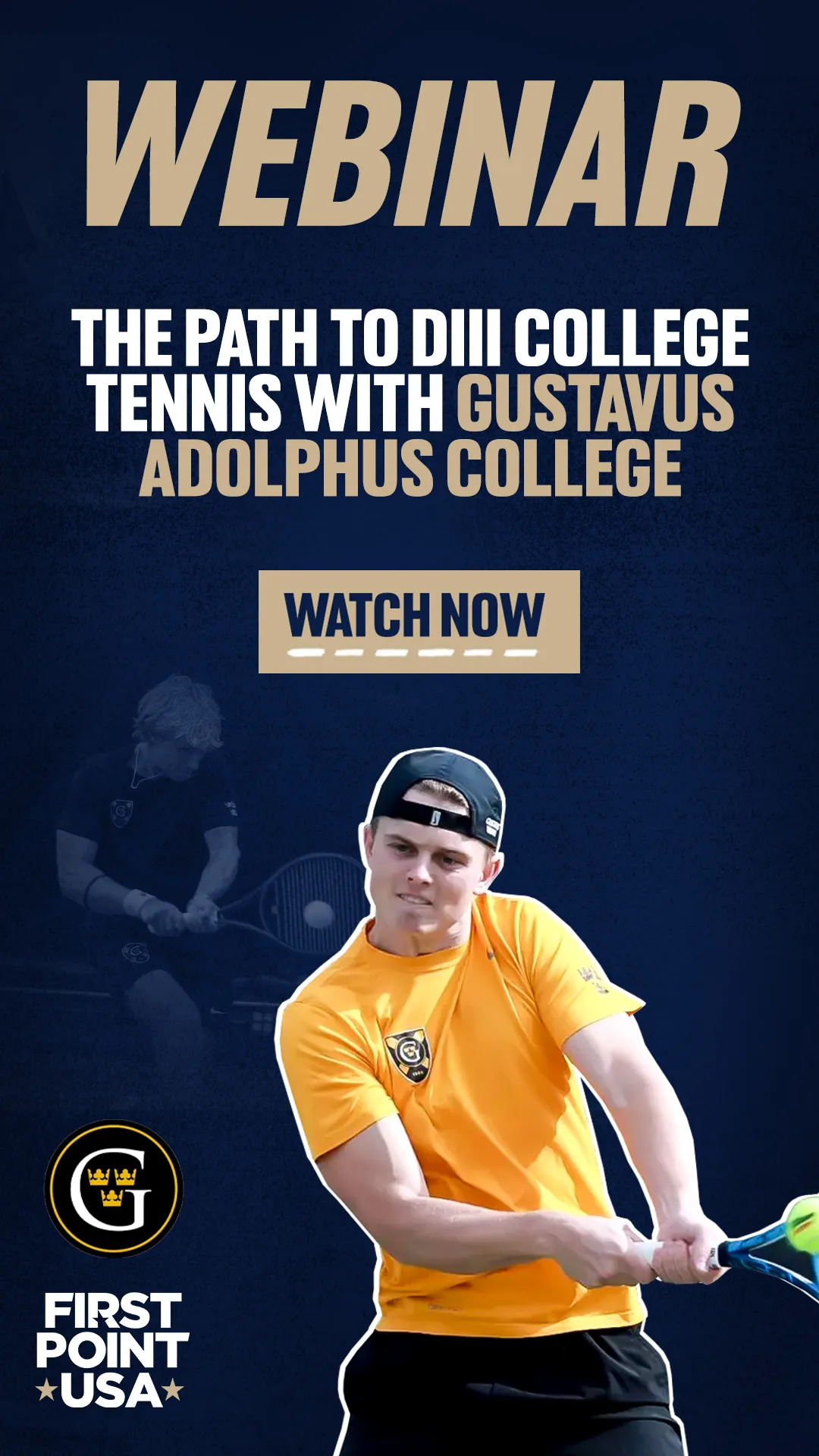 Gustavus Adolphus College Tennis Webinar